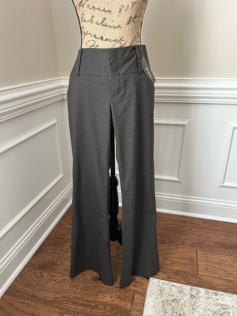 Gianni Bini Dark Gray Wide-Leg Dress Pants